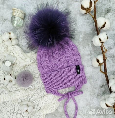 Шапка зимняя ручной работы