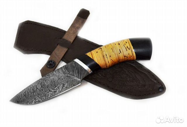 Нож ручной работы из дамасской стали 