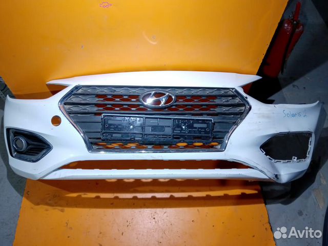 Бампер передний на Hyundai Solaris 2