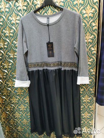 Теплое итальянское платье крупного размера Теплое итальянское платье крупного размера