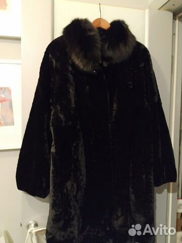 Новая шуба из мутона с песцом alef Новая шуба из мутона с песцом alef