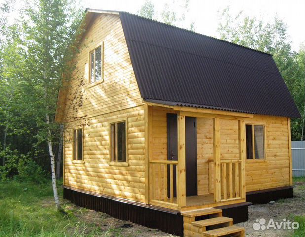 Дом 6x6 м, из профилированного бруса 145x145 мм Дом 6x6 м, из профилированного бруса 145x145 мм