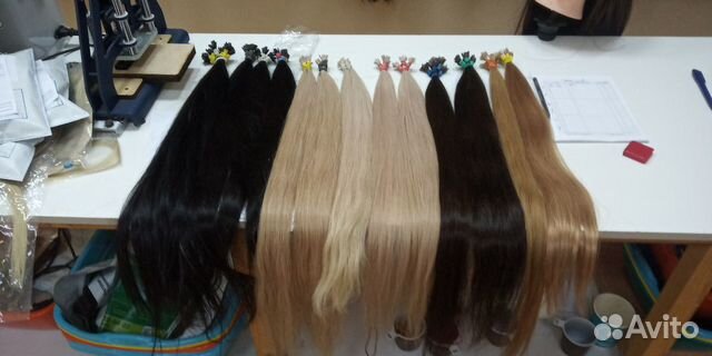 Натуральные волосы на капсулах 70 см цвет 8