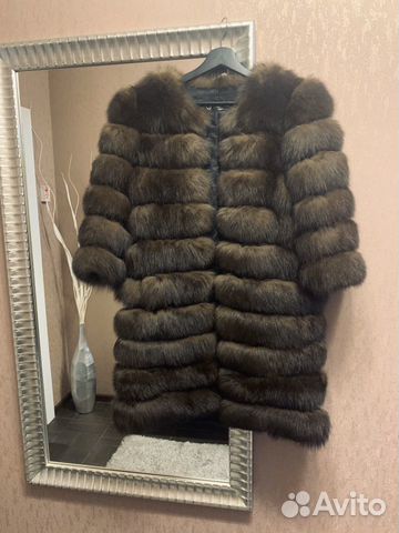 Шуба из песца (трансформер) соболь