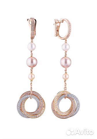 Cartier Trinity de Cartier Pearl Diamond Gold Earr Cartier Trinity de Cartier Pearl Diamond Gold Earr