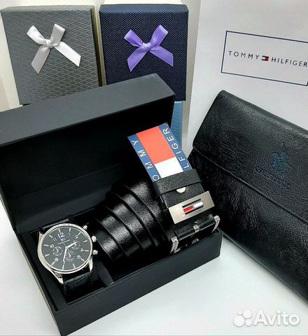 Подарочный набор Tommy Hilfiger. Часы, ремень Подарочный набор Tommy Hilfiger. Часы, ремень