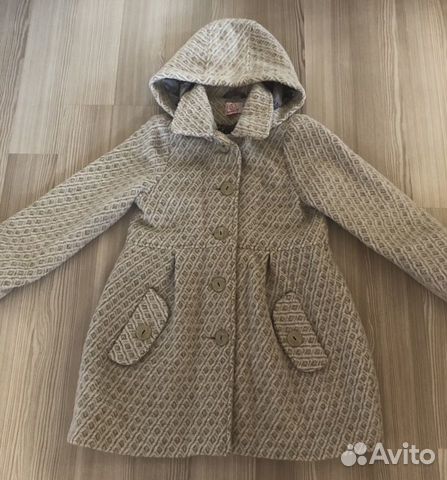Пальто для девочки демисезонное шерстяное 128 см Пальто для девочки демисезонное шерстяное 128 см