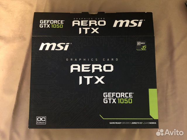 Коробка от MSI GTX 1050 Aero