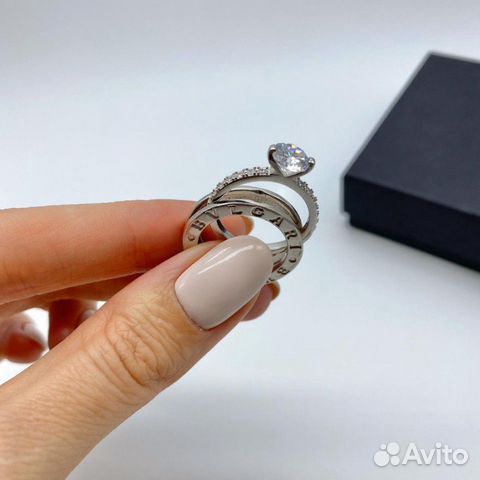 Кольцо Трансформер Булгари Bvlgari сереьро Zero.1