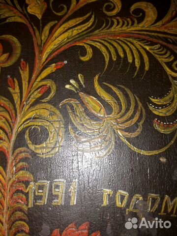 Картина старая на дереве