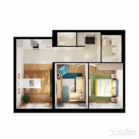 2-к квартира, 53.4 м², 4/18 эт.