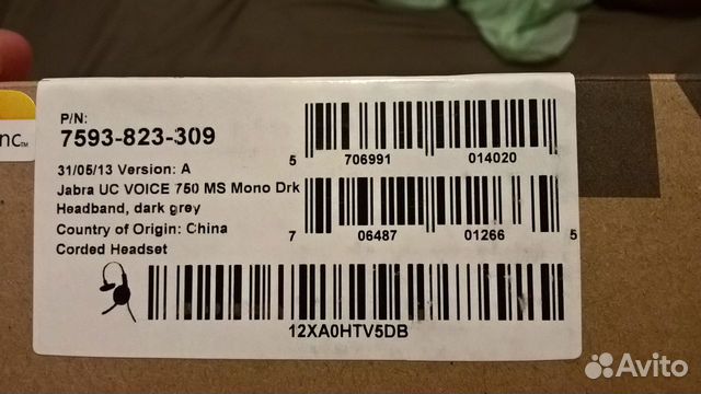 Гарнитура Jabra US Voice 750 MS Mono Гарнитура Jabra US Voice 750 MS Mono