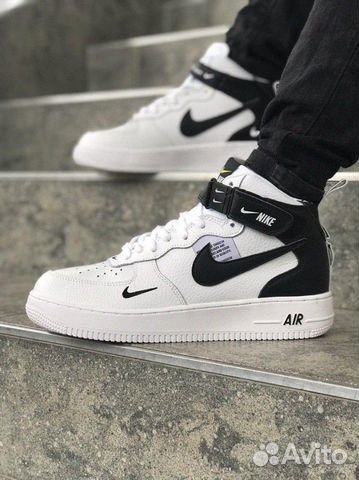 Nike Air Force 1 MID LV8 Unisex(36-41) White/Black купить в Котельниках |  Личные вещи | Авито