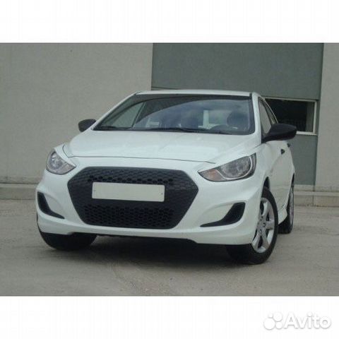 Накладка на решетку радиатора Hyundai Solaris (201 Накладка на решетку радиатора Hyundai Solaris (201