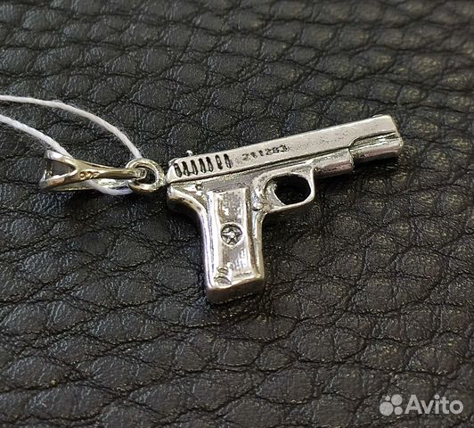 Серебряный кулон (подвес) - пистолет тт Серебряный кулон (подвес) - пистолет тт