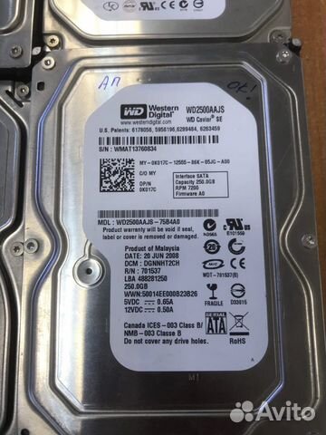 Жёсткие диски (HDD) в ассортименте 160-250Gb Жёсткие диски (HDD) в ассортименте 160-250Gb
