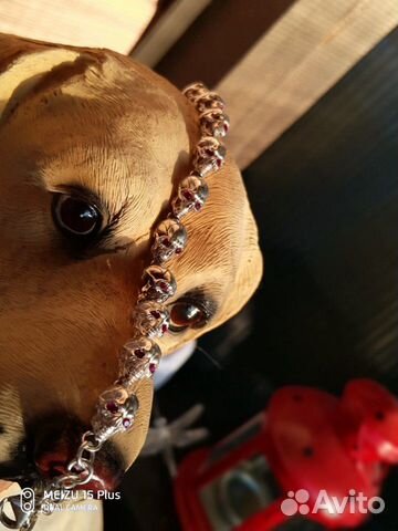 Браслет Серебро Г. Лепс Черепа,Рубины