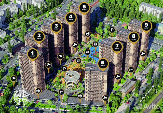 2-к квартира, 53.2 м², 9/26 эт. 2-к квартира, 53.2 м², 9/26 эт.