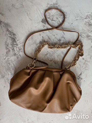 Сумка клатч пельмень в стиле Bottega Veneta