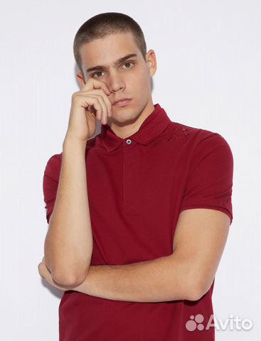 Armani Exchange рубашка поло С дизайном на плече Armani Exchange рубашка поло С дизайном на плече