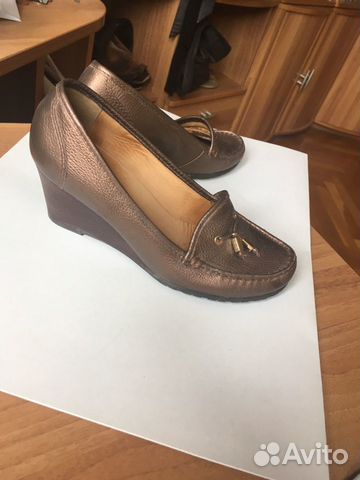 Мокасины на танкетке Ria Rossa кожаные б/у Мокасины на танкетке Ria Rossa кожаные б/у