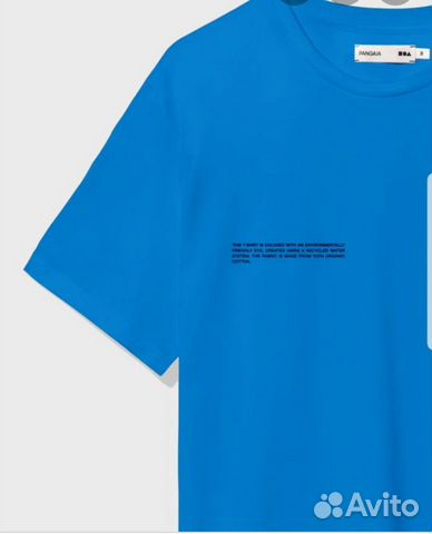 Футболка Pangaia новая Cobalt blue