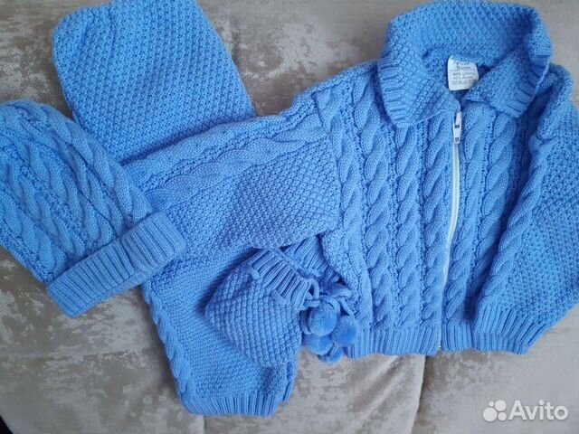 Вязанный костюм до года