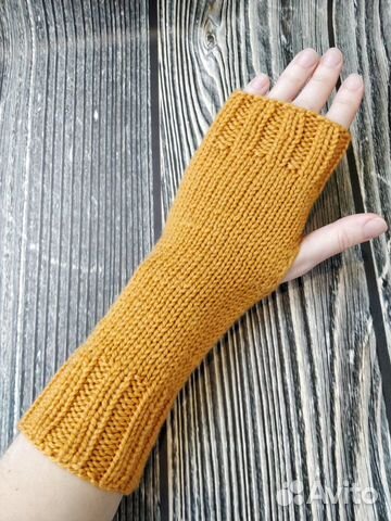 Митенки вязаные ручной работы