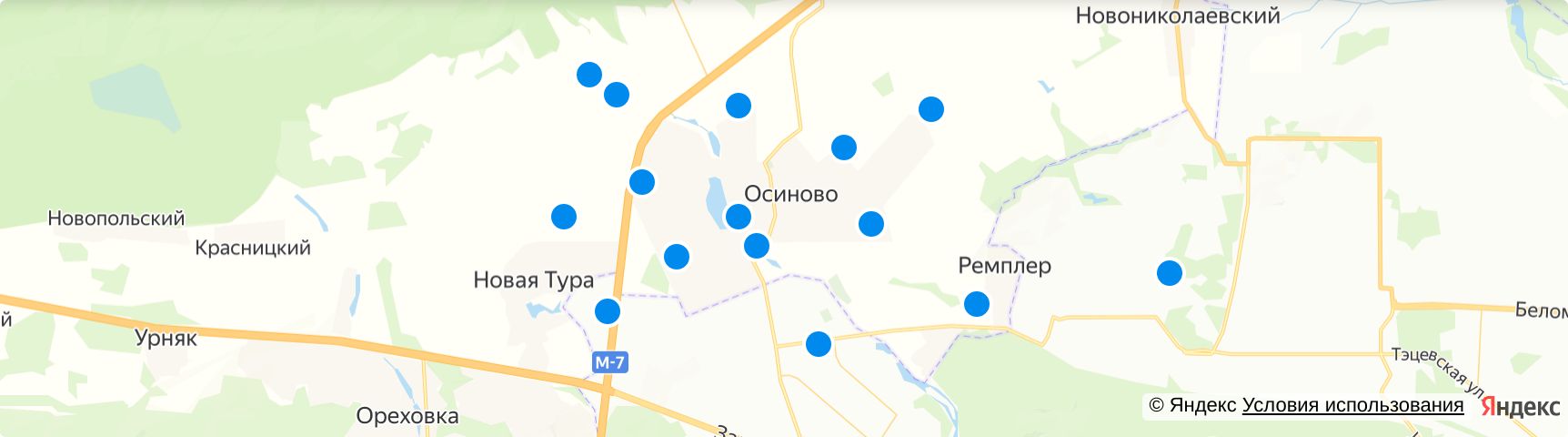 Карта казани осиново