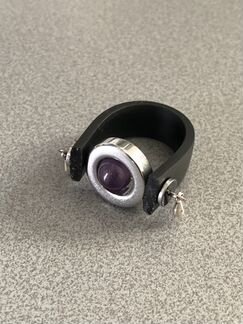 Кольцо из каучука с агатом