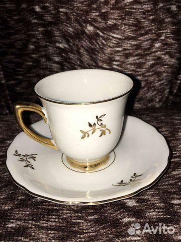 Чашка с блюдцем фарфор кофейная