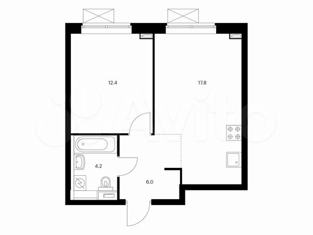 1-к. квартира, 40,4 м², 32/33 эт.