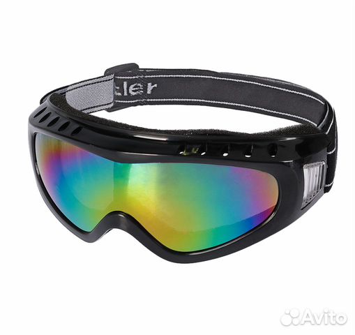 Горнолыжная маска всепогодная, оправа чёрная