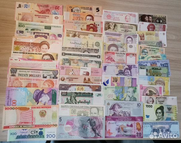 Набор банкнот 50 стран мира UNC