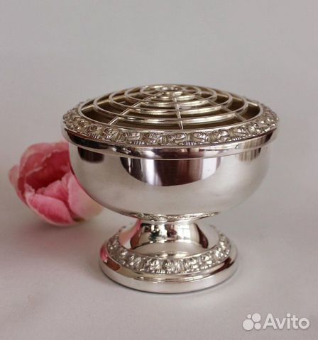 Rose bowl Ianthe, ваза для цветов. Роузбоул. Сереб