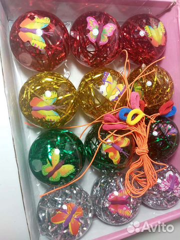 Мячик, мяч детский резиновый светящийся новый