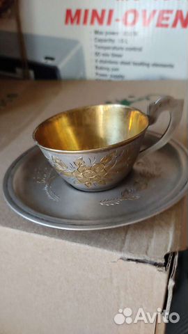 Чайная пара серебро