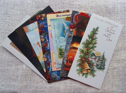 Открытки современные и советские, японские