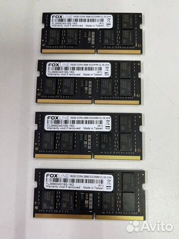 Оперативная память Б\У DDR4 16GB 2666 FoxLine