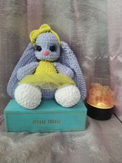 Вязанная игрушка зайка кролик заяц вязанна