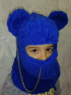 Балаклава синий Мишка