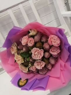 Клубничный букет, клубника в шоколаде