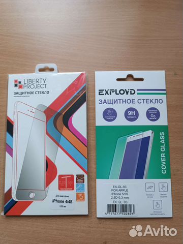 Защитное стекло на iPhone 4/4s и 5/5s