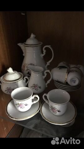 Фарфоровый кофейный сервиз TK Thun Czechoslovakia