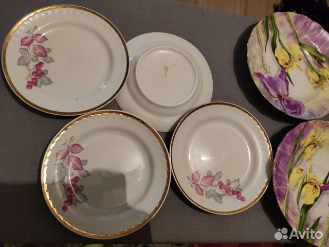 Тарелки СССР сервировочные гранёные стаканы