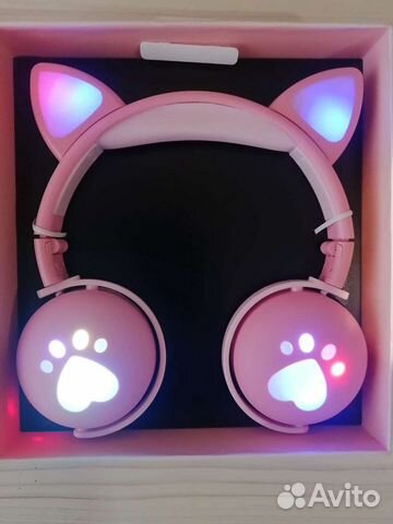 Беспроводные наушники детские светящиеся