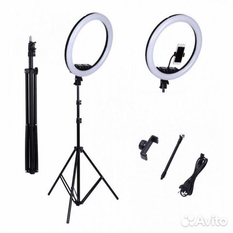 Кольцевая лампа 26см со штативом