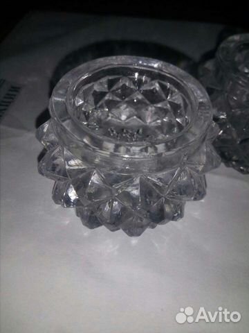 Хрустальная горчичница солонка СССР