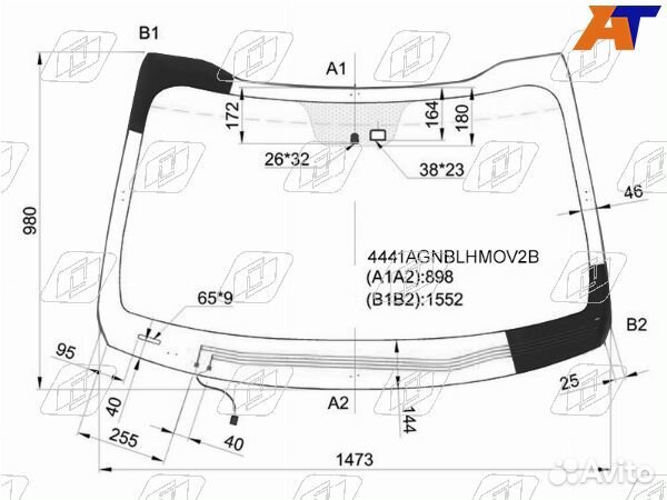 Стекло лобовое KIA optima