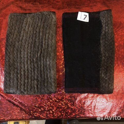 Наколенники с собачьим пухом ручной работы